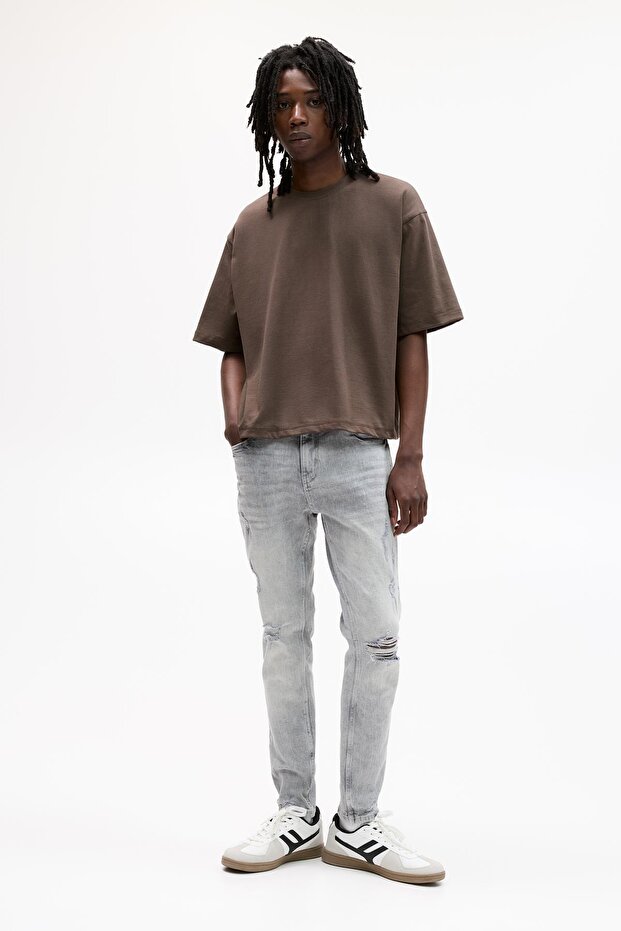 Yırtık skinny jean - 1