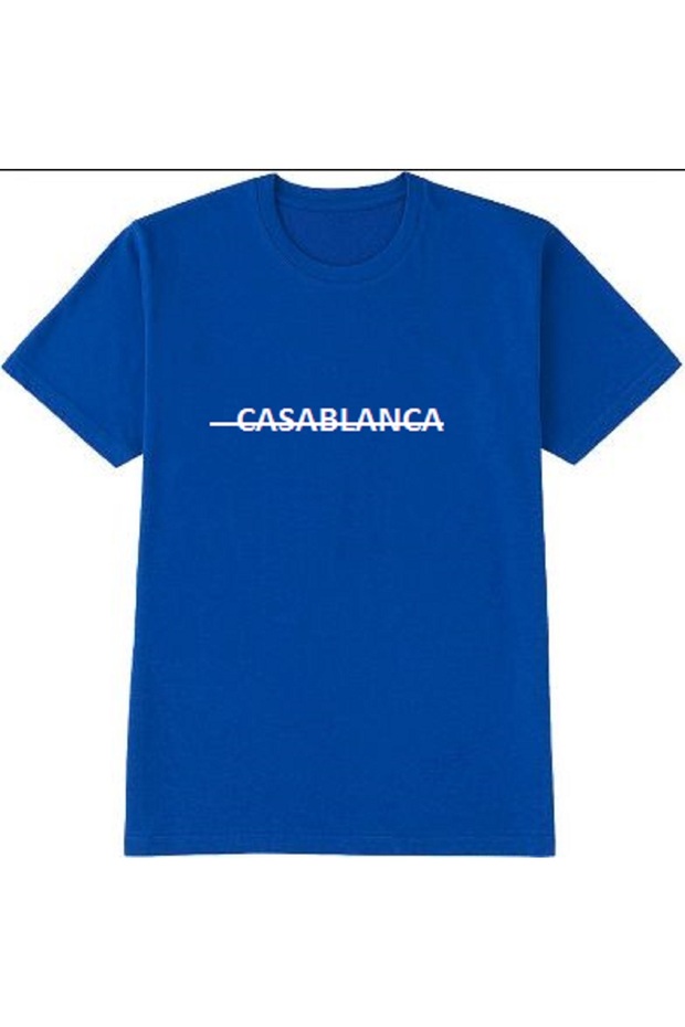 Oversize Casual Fit Casablanca on Printed Unisex Cotton T-Shirt