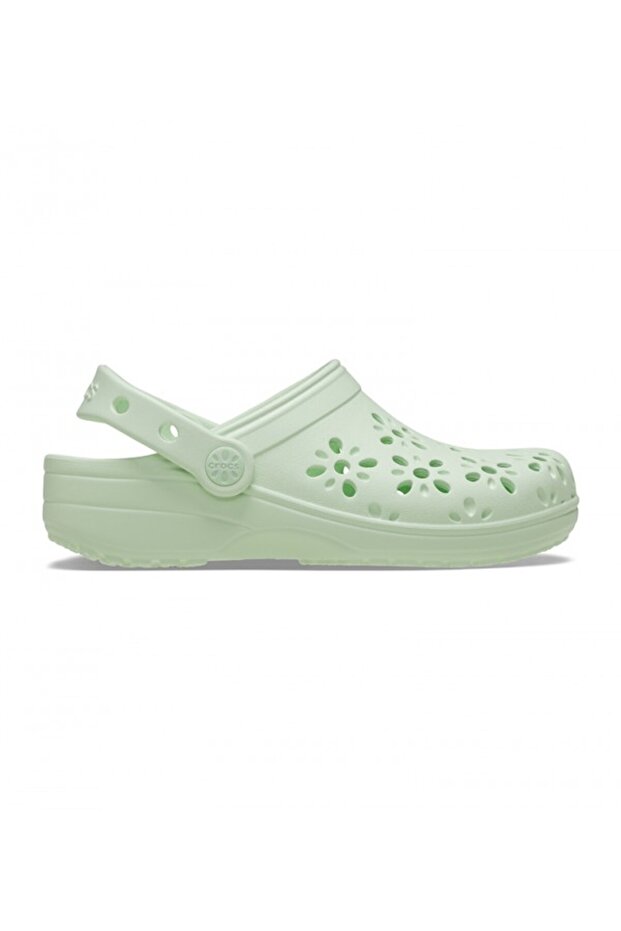 Green Unisex Classic Floral Cut Out Clog K