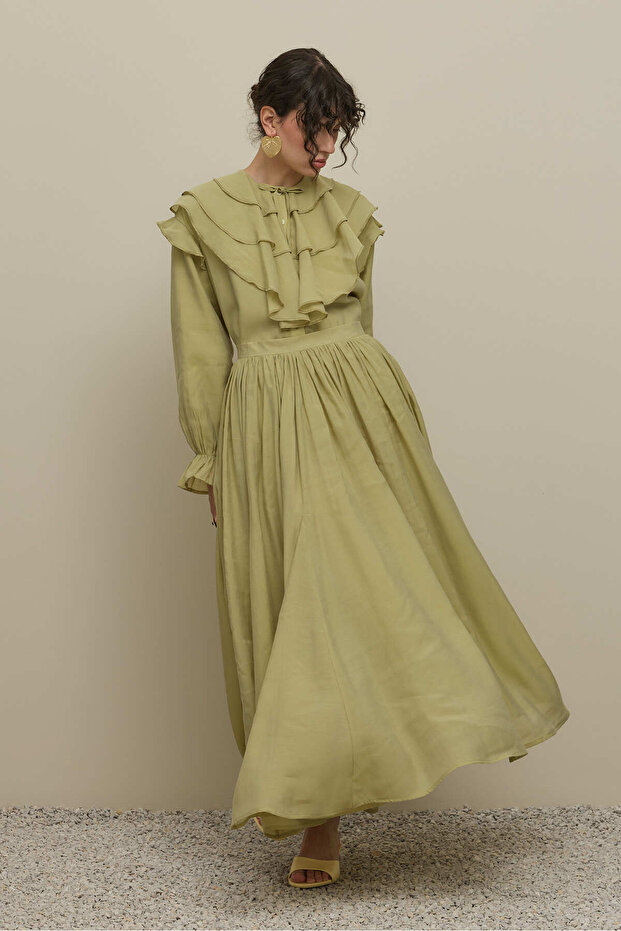 Çok Parçalı Maxi Etek Mint - 3