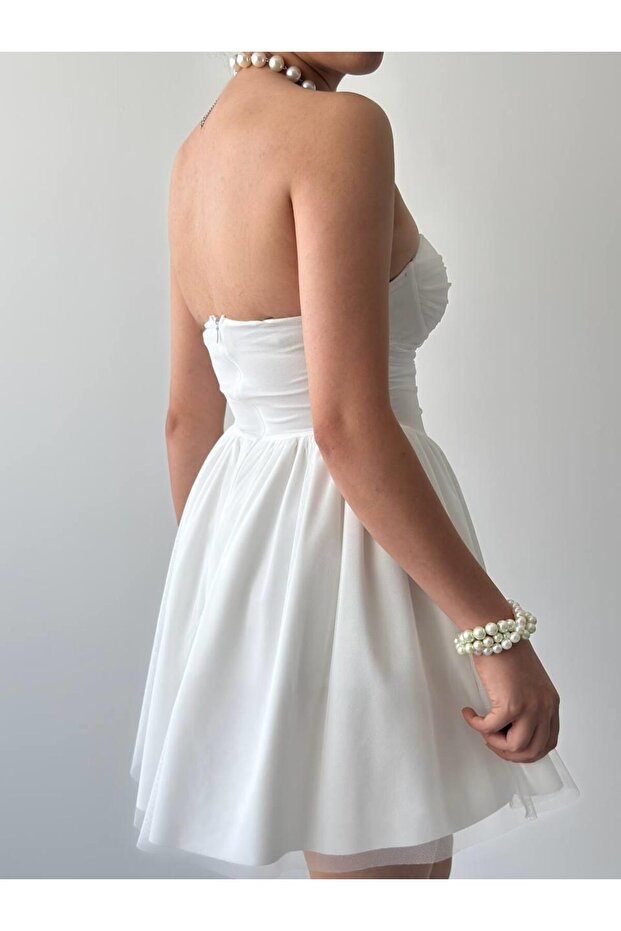 Xoxa Straplez Elbise - 7