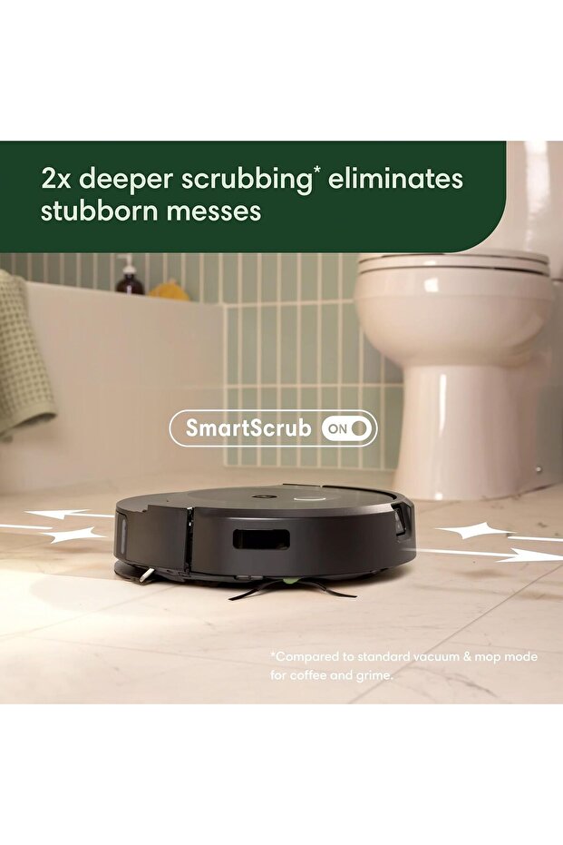 Drmz Vaccum Islak+Kuru Roomba Combo 10 Max Robot Süpürge ve Paspas,AutoWash İstasyonlu,Siyah - 6