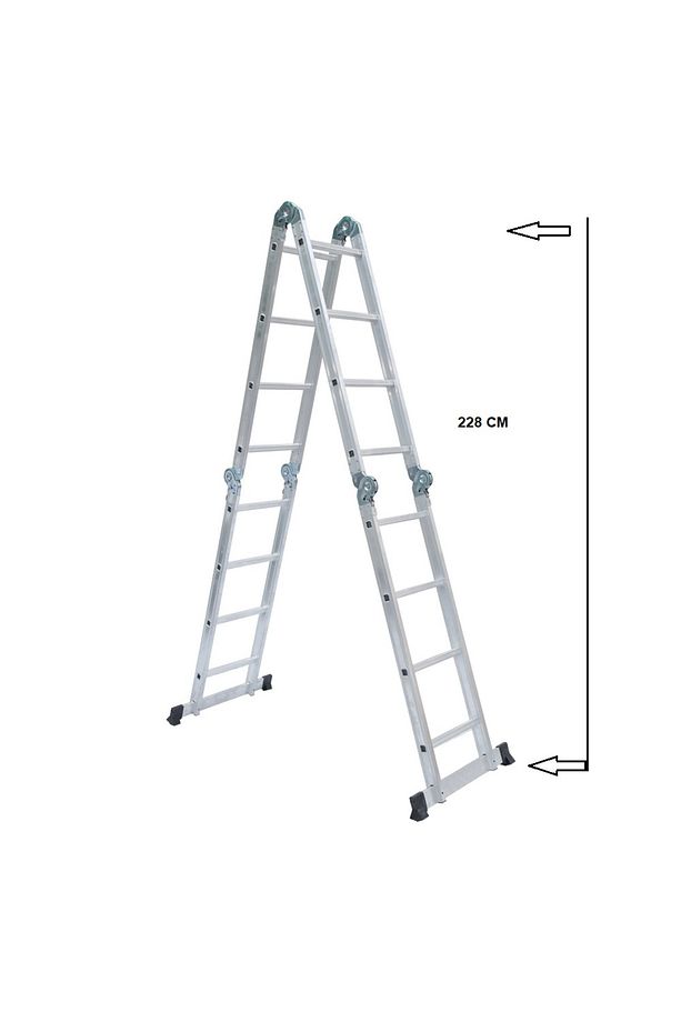 4X4 ,16 Basamaklı 1,6 MM Katlanır Çok Amaçlı Merdiven - 4