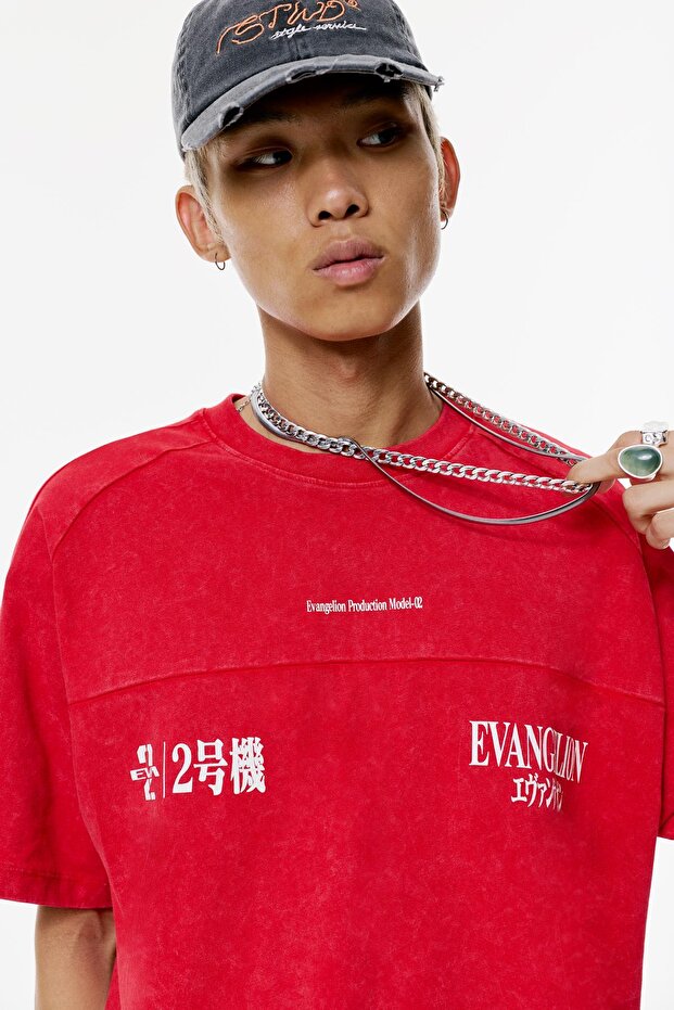 Evangelion Kırmızı T-shirt - 6