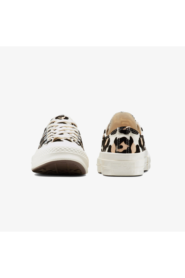 Chuck 70 Leopard Unisex Krem Sneaker - 3