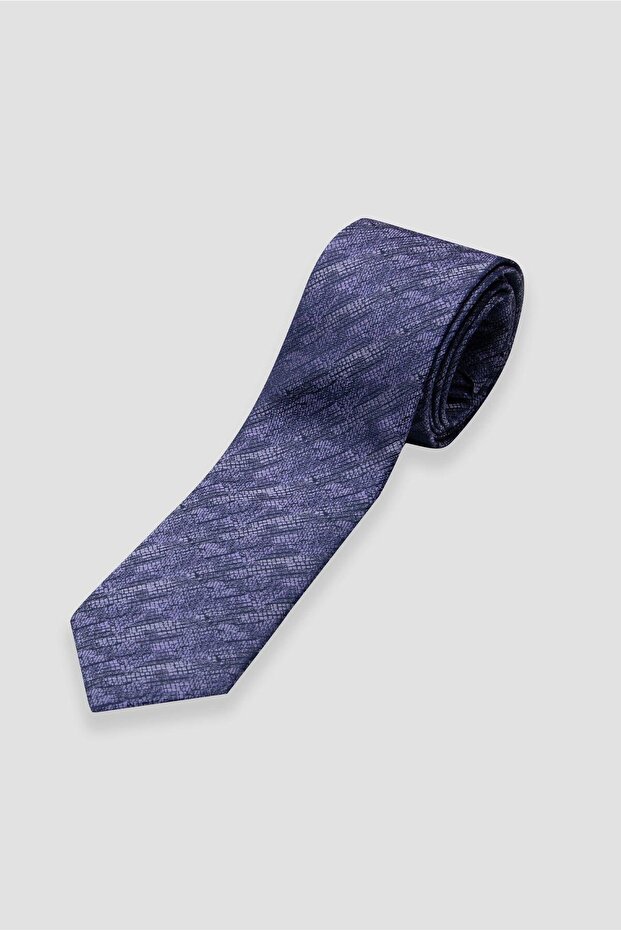 ربطة عنق 8 سم من البوليستر المصنوع من الألياف الدقيقة باللون الأرجواني للرجال - 1