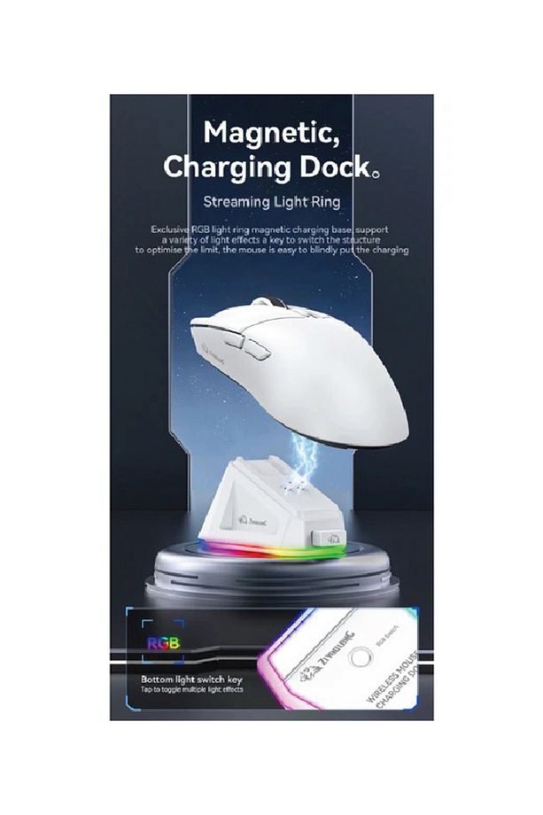 X2 Kablosuz (3 MODLU)24.000dpı Oyuncu Mouse Paw3311 Sensör Şarj Istasyon Tape Ve Skatez - 4