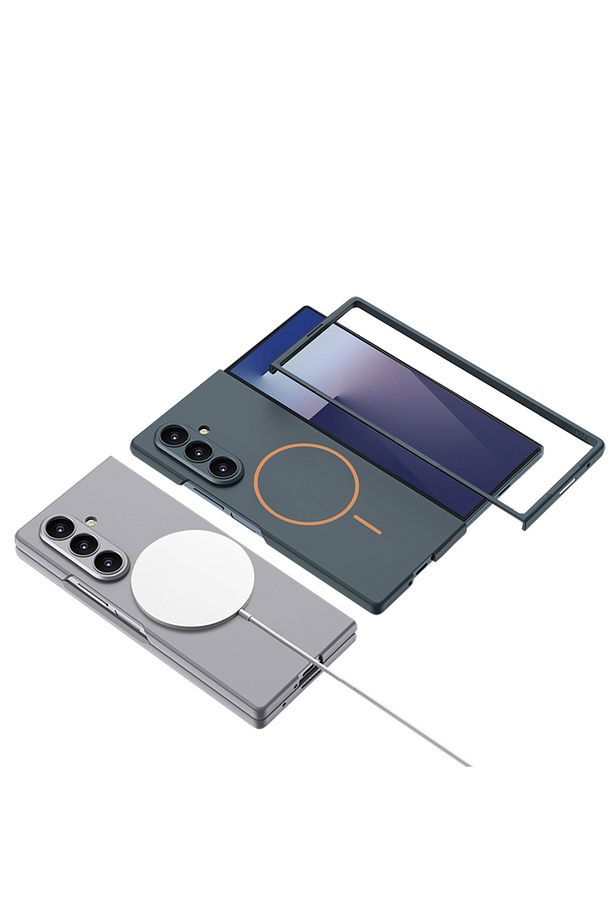 Samsung Galaxy Z Fold 7 Kılıf Magsafe Wireless Şarj Destekli Renkli Pc Sert Premium Kıpta Kapak - 5