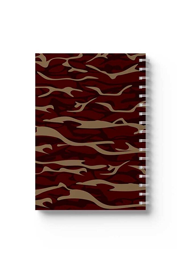 Spiral Notebook with Front and Back Hard Covers Featuring Shapes Design