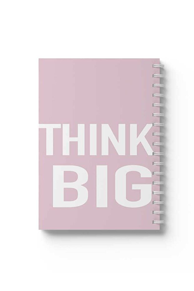 دفتر ملاحظات حلزوني مع غلافين أمامي وخلفي صلبين بتصميم Think Big