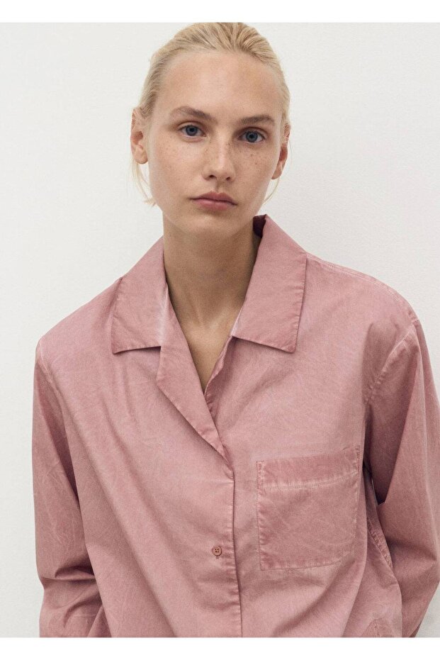 Garment dyed pamuklu gömlek - 6