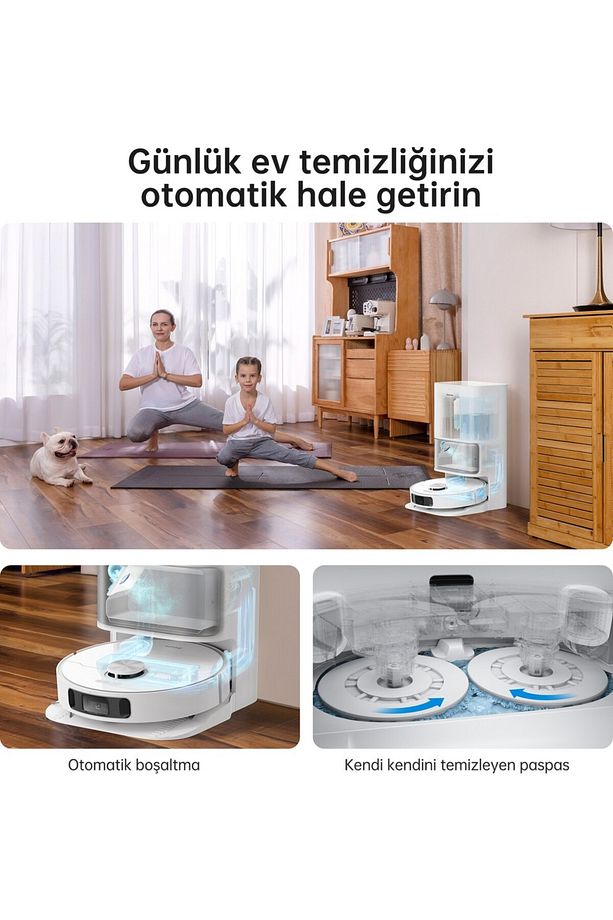 Drmz Güçlü Wett&Dry L10S Ultra Robot Süpürge,5300 PA,2.5L kapasiteli,AI Navigasyon - 4