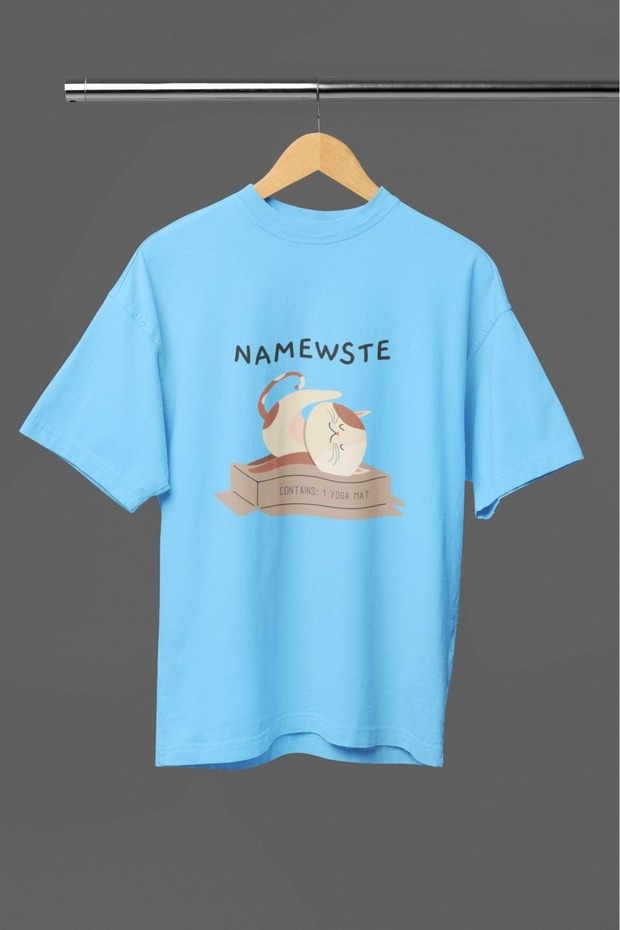 Men/Women Namewste Transfer Printed Round Neck Short Sleeve T-Shirt