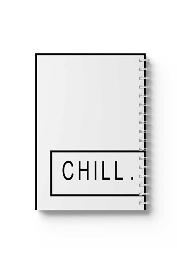 دفتر ملاحظات حلزوني مع غلافين أمامي وخلفي صلبين بتصميم Chill