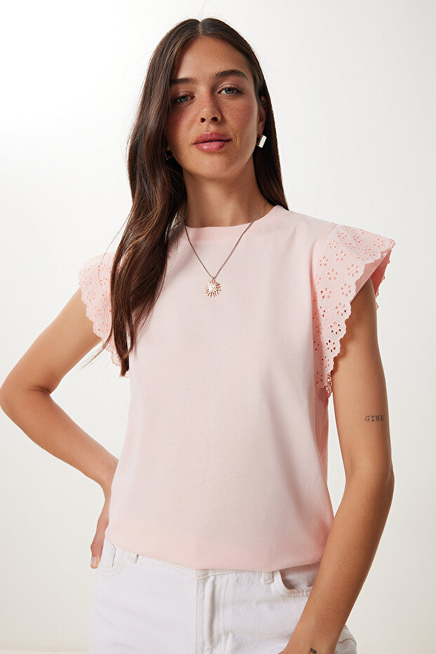 Fishtail Stretchy Viscose Knitted T-Shirt