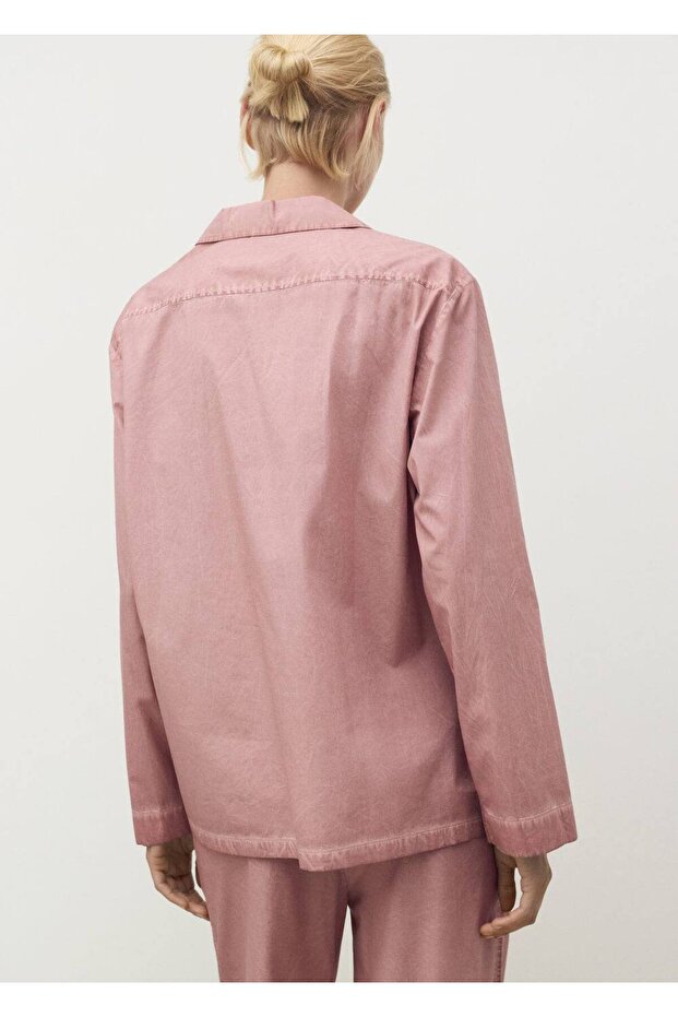 Garment dyed pamuklu gömlek - 4