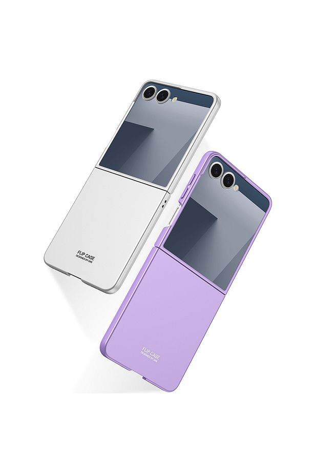 Samsung Galaxy Z Flip 7 Kılıf Ultra İnce Renkli Sert Kıpta Kapak Mat Parmak izi Yapmaz Katlanabilir - 6