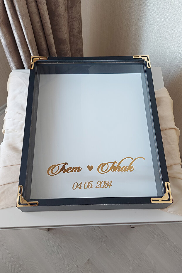 إطار ذكريات وردي مقاس 40 × 50 سم! إطار عميق بدون LED! إطار ذاكرة الورد - لباقات الزفاف - 2