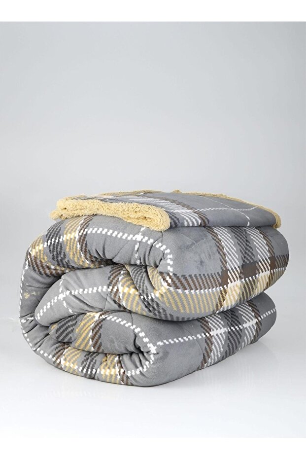 Comforter Çift Kişilik Yorgan Seti Antonin Gri-Sarı - 3