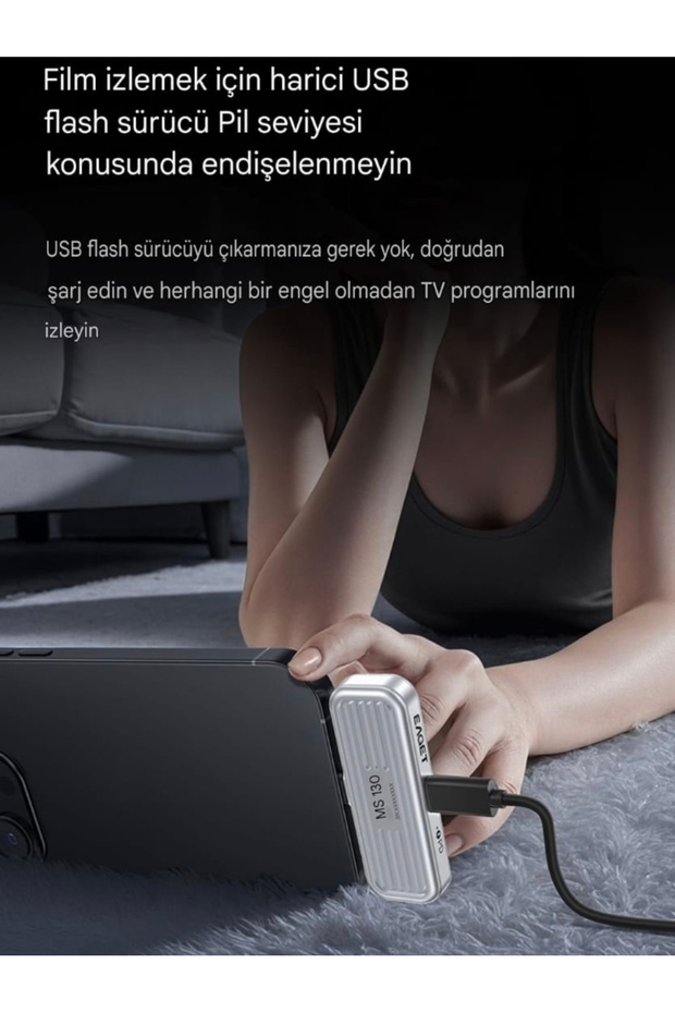 İ30pro 128gb.type-c Flash Bellek Lcd Akıllı Ekran Şifreleme Özellik 20w Pd Hızlı Şarj Type-c Girişli - 7