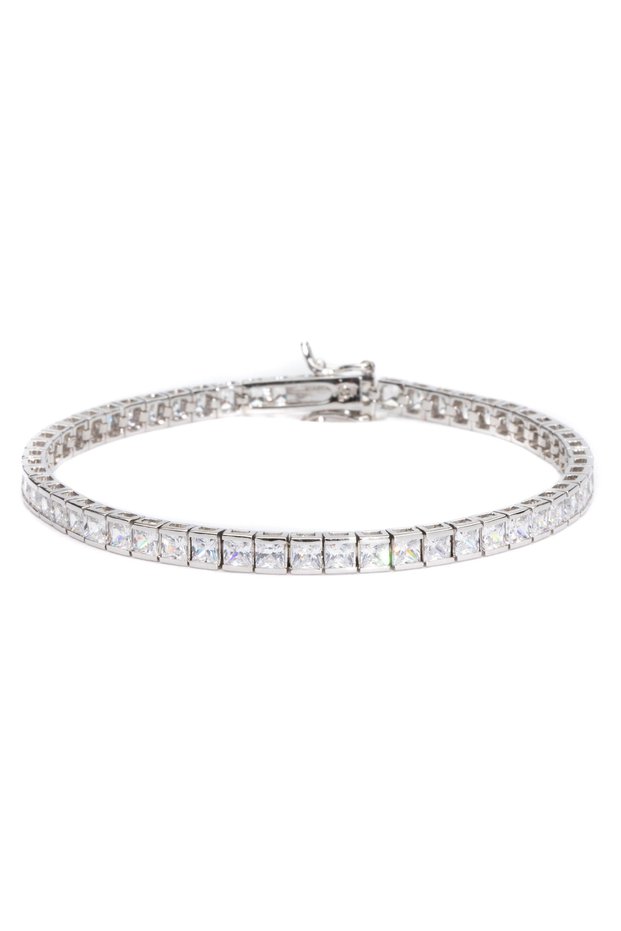 Unisex Tennis Bracelet Solid 925 SILVER