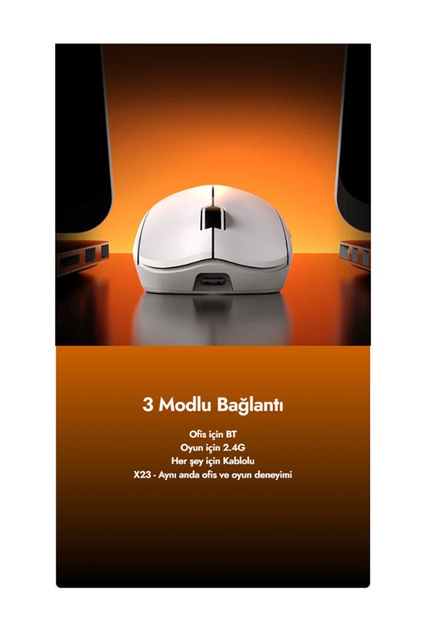 Eweadn X23 Pro Superlıght Paw3311 12000dpı Kablosuz Oyuncu Mouse Grıptape & Skates - 3