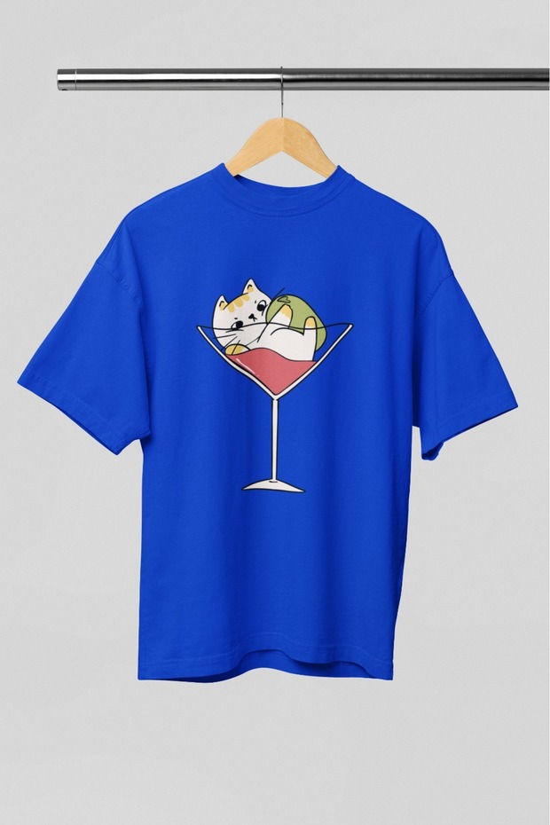 Men/Women Cat10 Transfer Printed Round Neck Short Sleeve T-Shirt