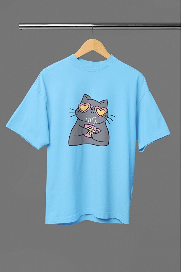 Men/Women Cat9 Transfer Printed Round Neck Short Sleeve T-Shirt