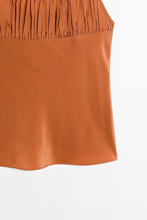 Drape detaylı dökümlü top - 7