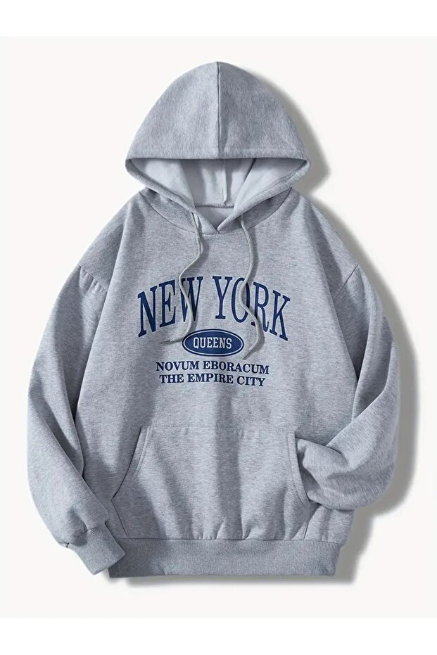 New York Queens Printed Oversize Sweatshirt
