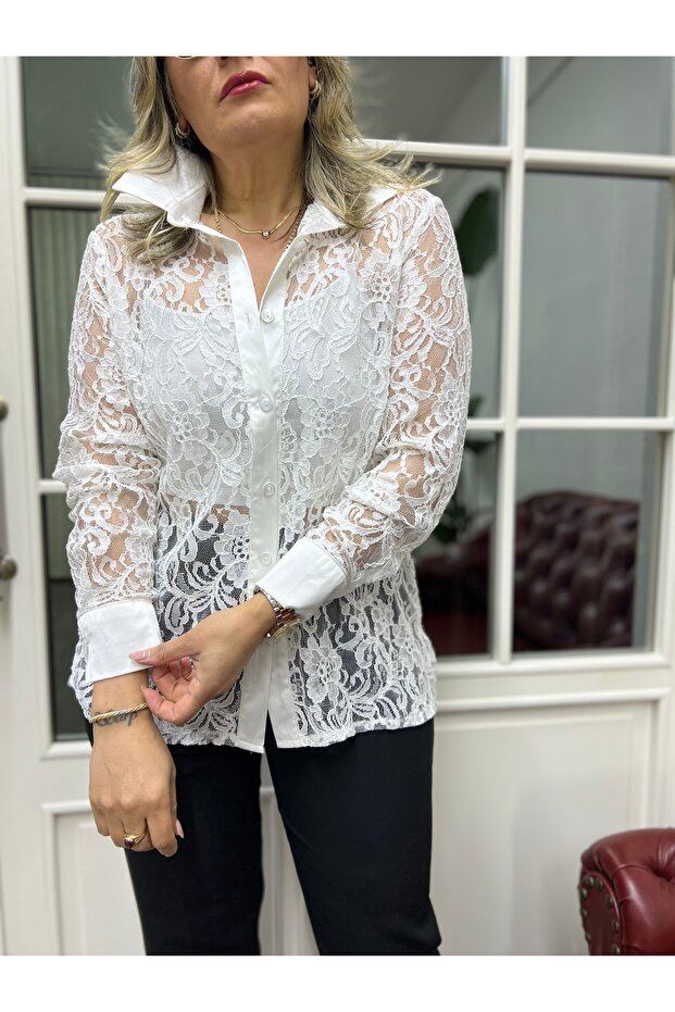 Dantelli gömlek - 3