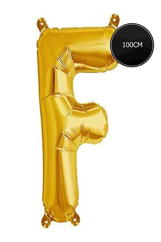 100cm Letter F Foil Balloon Gold