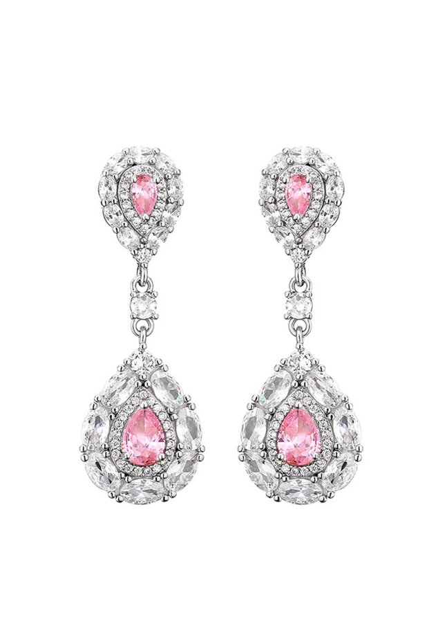 Cercei eleganti Pink Chandeliere