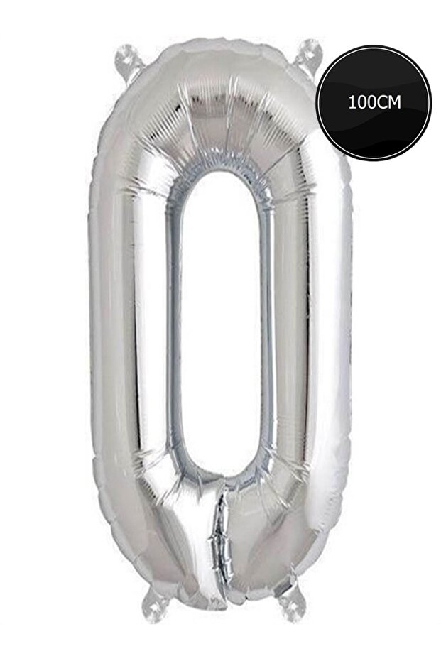 100cm Letter O Foil Balloon Silver