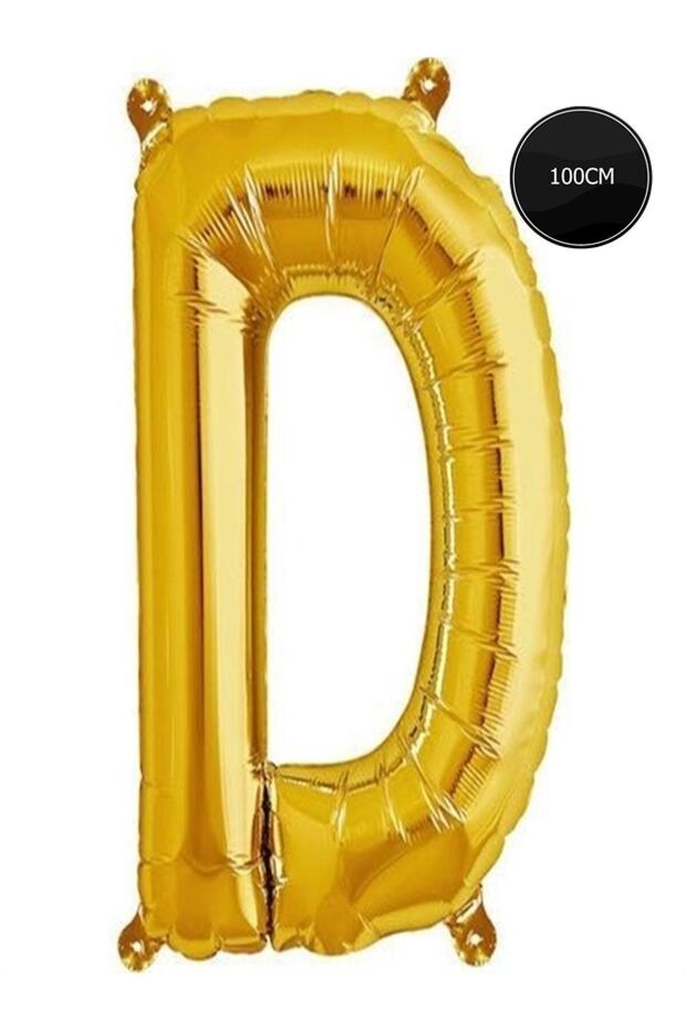 100cm Letter D Foil Balloon Gold