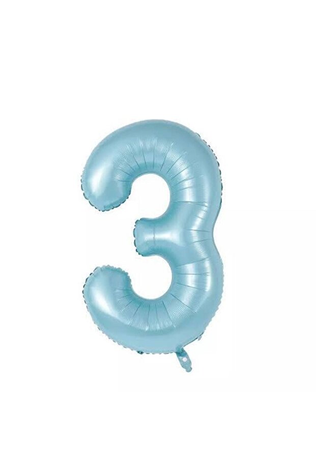 75cm Number 3 Foil Balloon Blue