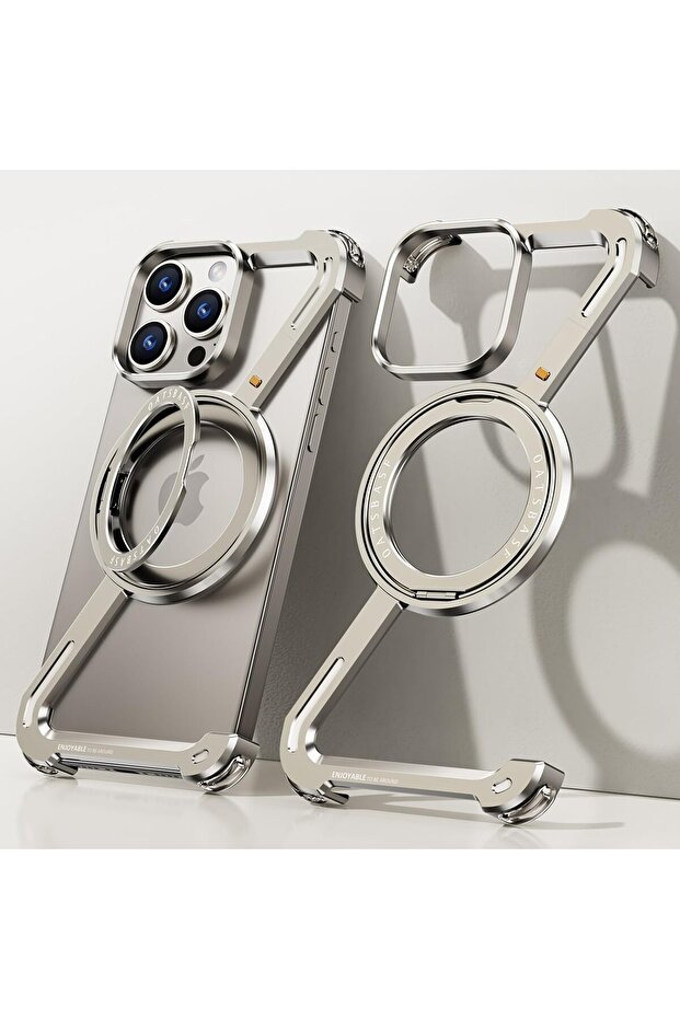 غلاف هاتف متوافق مع هاتف iPhone 16 Pro Max، حامل دوار 360 درجة - 1