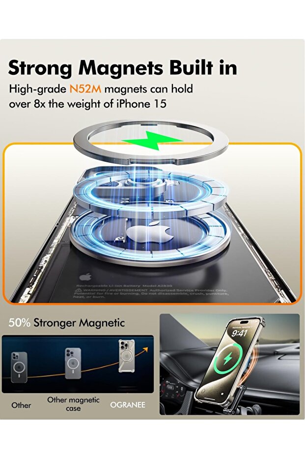 غلاف هاتف متوافق مع هاتف iPhone 16 Pro Max، حامل دوار 360 درجة - 7