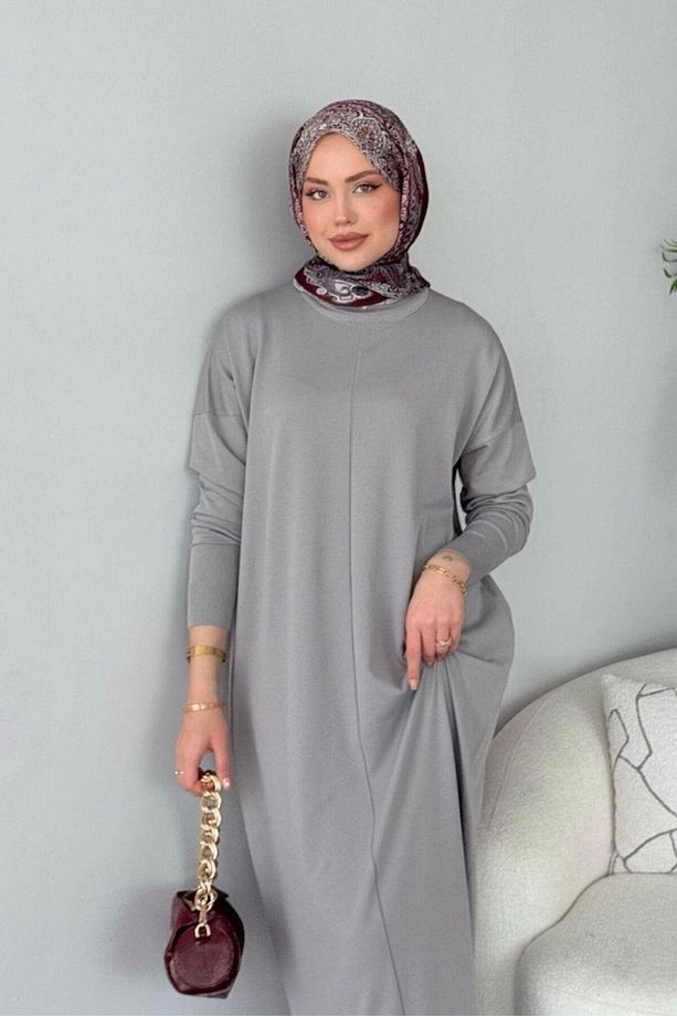 Merserize Melek Elbise Gri - 2