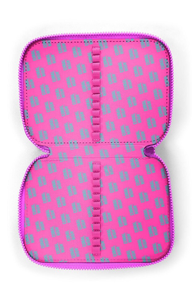 Patterned Double Layer Pen Bag - 6