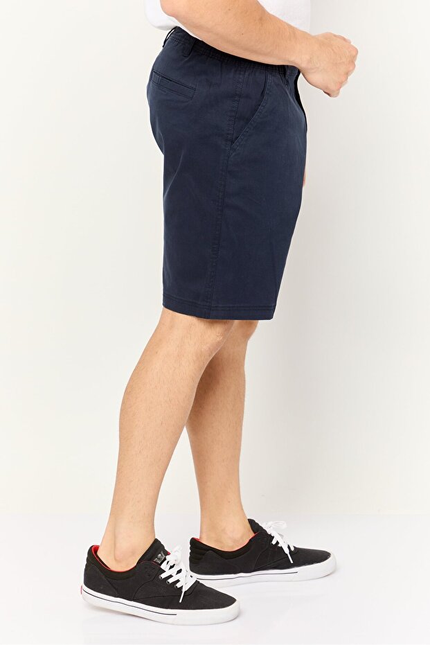 شورت تشينو سادة للرجال، أزرق داكن - 3