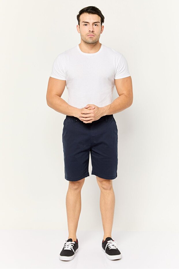 شورت تشينو سادة للرجال، أزرق داكن - 2