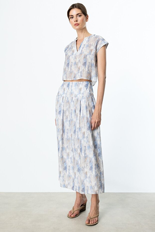 Judge Collar Patterned Blouse - 4