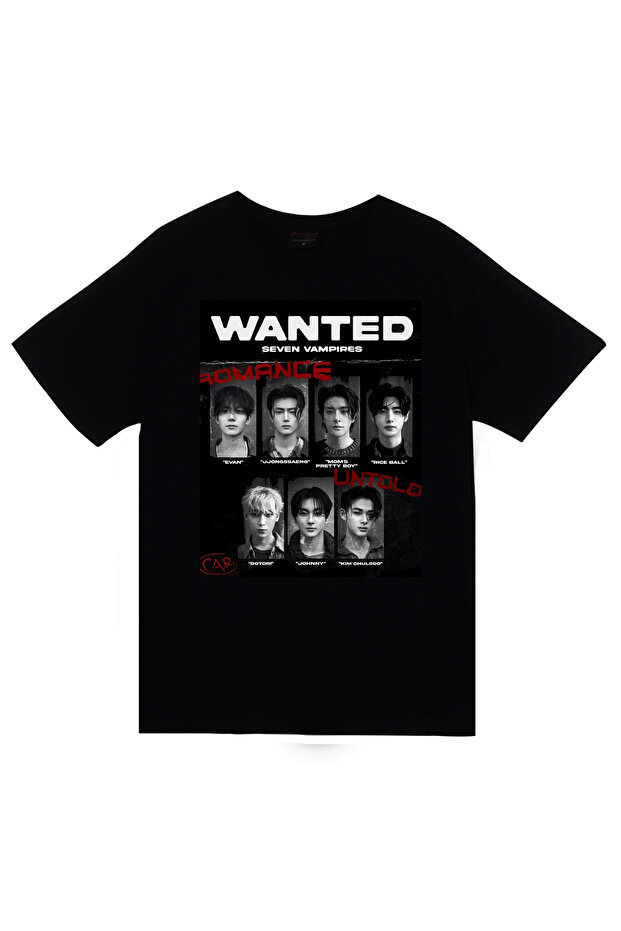 Enhypen – K-Pop Music Group Printed Unisex 100% Cotton Black T-Shirt