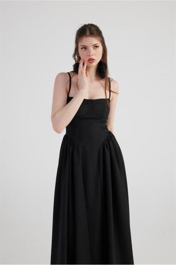 Bridged Elbise Siyah - 4