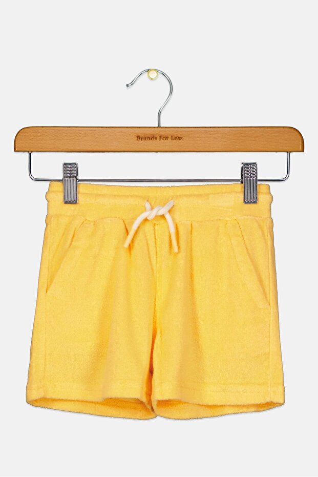 شورت أساسي برباط للرباط للأولاد الصغار، برتقالي فاتح - 1