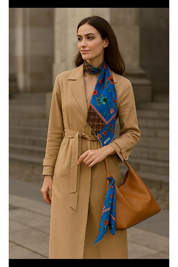 %100 İpek Tivil Eşarp - 2