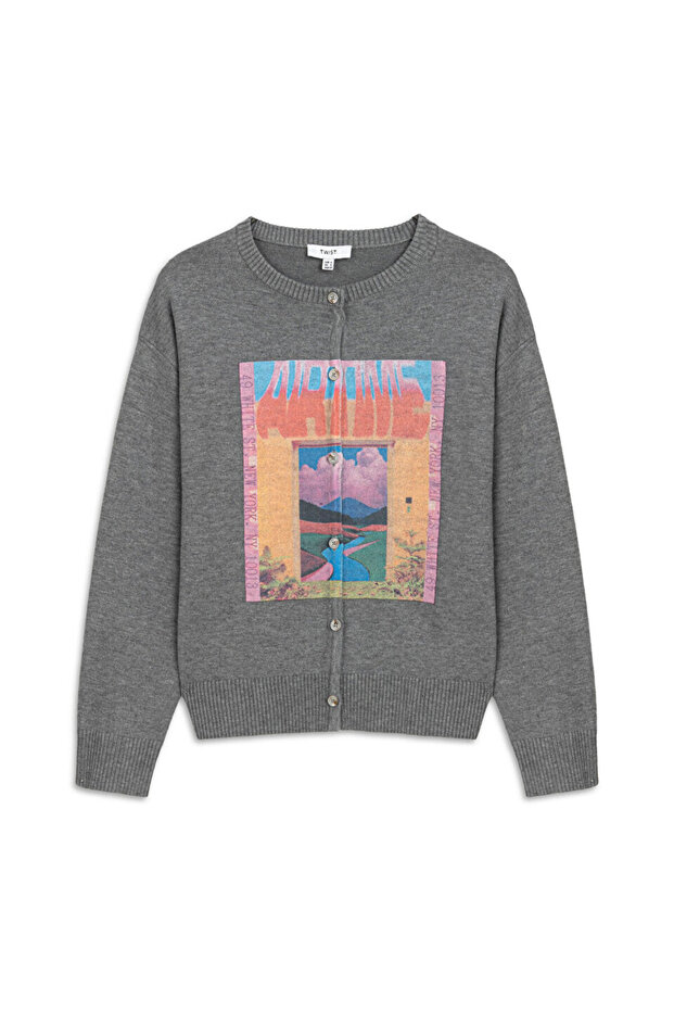 GÖRSEL BASKILI TRİKO HIRKA - 3