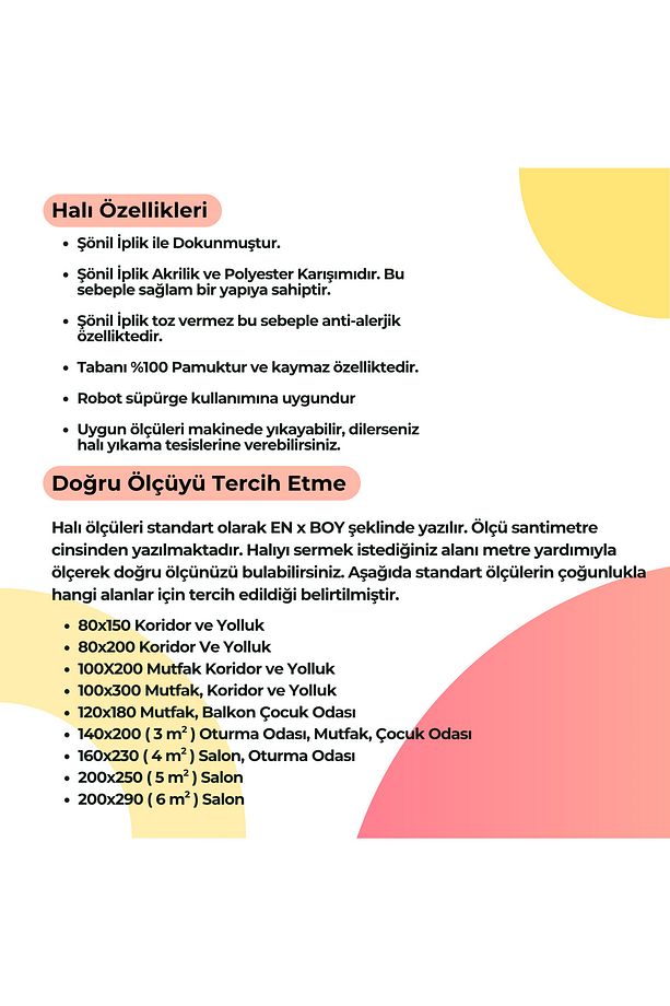 ŞÖNİL LİDYA ANTRASİT İskandinav Desenli Dokuma Şönil Salon Koridor Mutfak Halısı-KP - 2