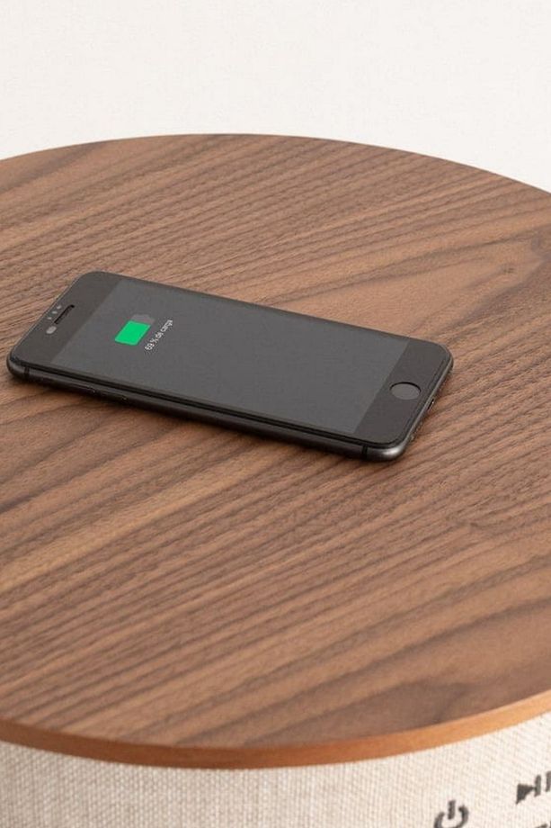 Bluetooth Hoparlör Hızlı Şarj Destekli Ahşap Ayaklı Kablolu Sehpa Speaker Fr-sh2502 Nature - 5